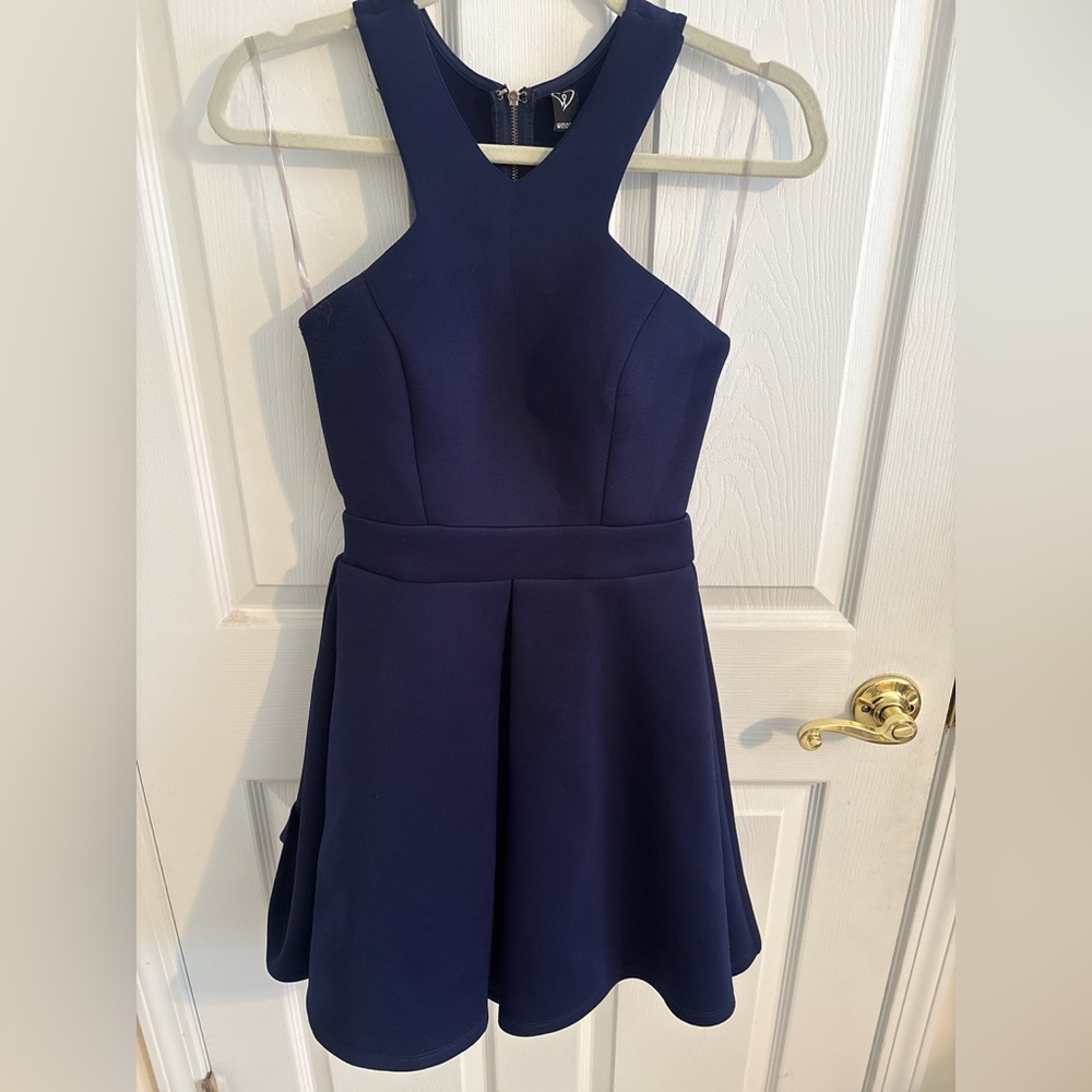 Windsor Deep Blue V-Neck Dress